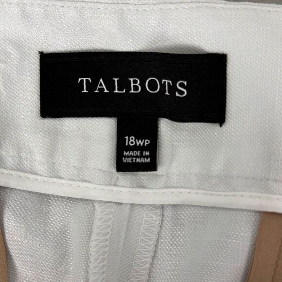 Talbots Linen Blend White Slacks size 18WP - Picture 4 of 10